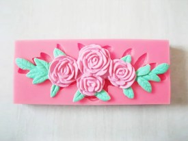 Molde silicona guarda 4 rosas 